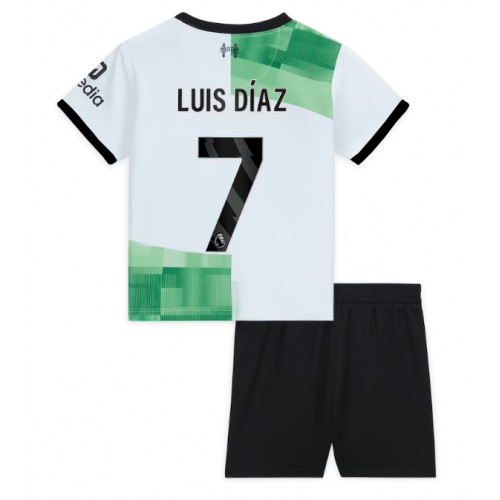 Dětský fotbalový dres Liverpool Luis Diaz #7 2023-24 Venkovní Krátký Rukáv (+ trenýrky)